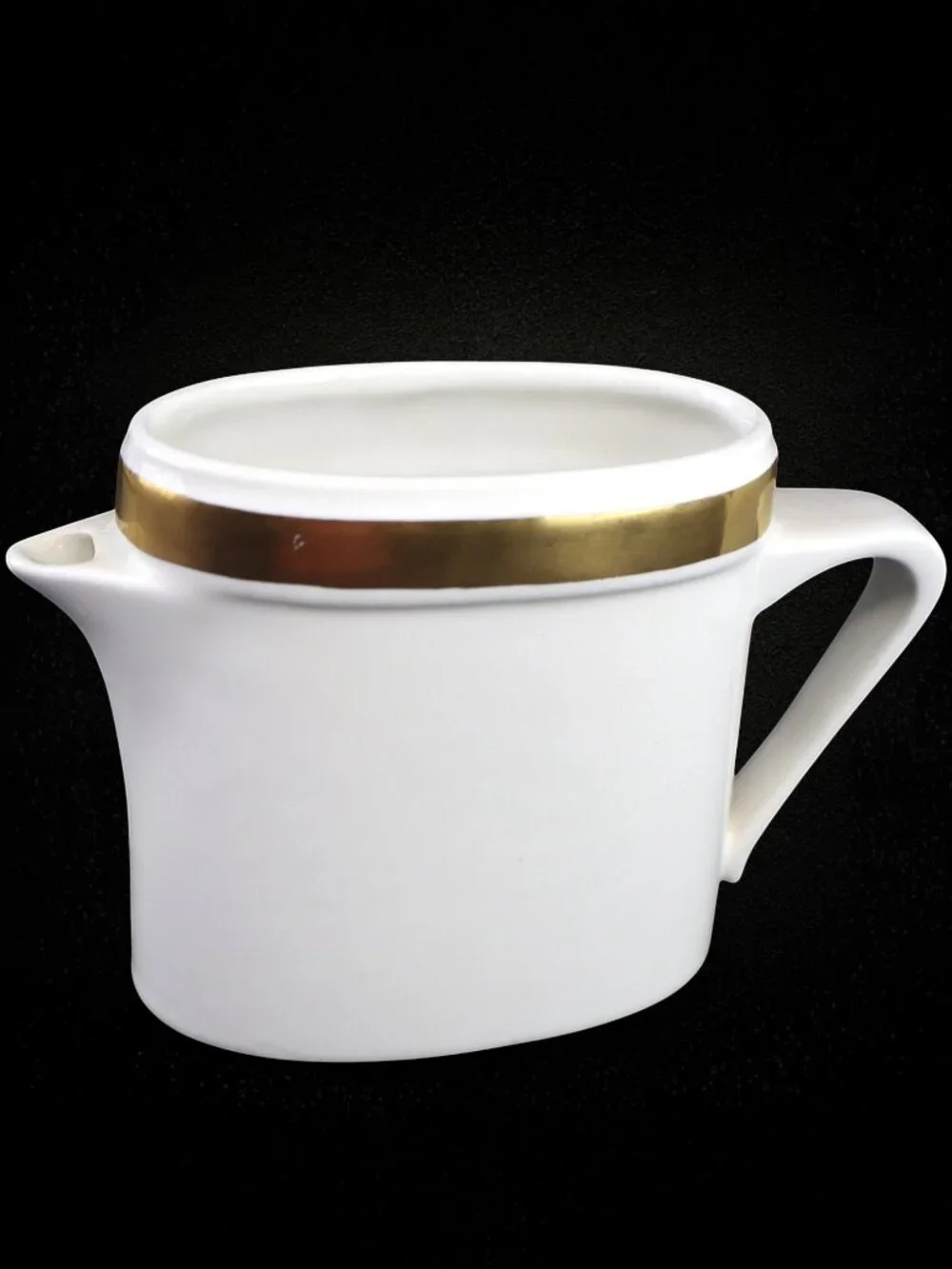 Rare Ernest Sohn Creations MCM Coffee Set 3 Pc White Porcelain Gold Band USA